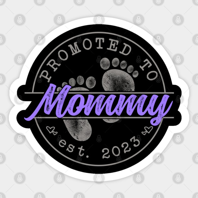 Promoted to Mom (sunset purple) - Mothers Day 2023 Sticker by RichyTor